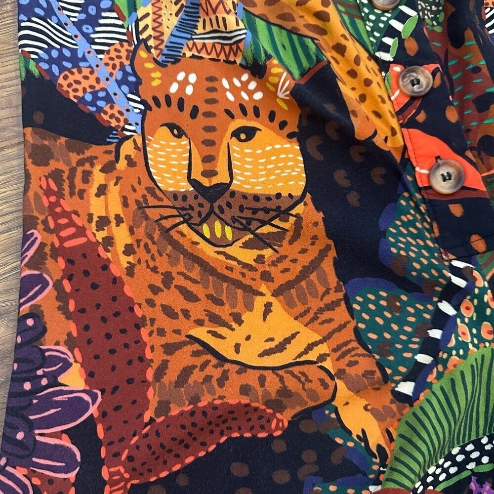 Farm Rio printed button front romper - Picture 5 of 7